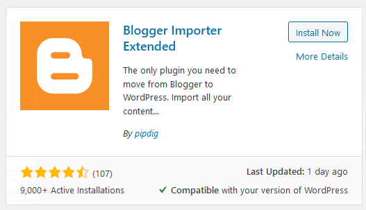 Install Blogger Importer Extended